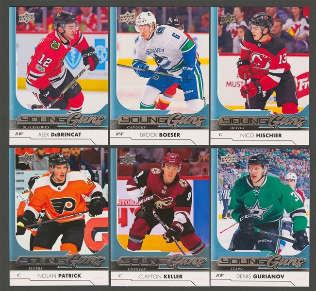 2017-18 Upper Deck Hockey Series 1 & 2 Complete 500-Card Set with All Young Guns Including Hischier and Dubois RCs