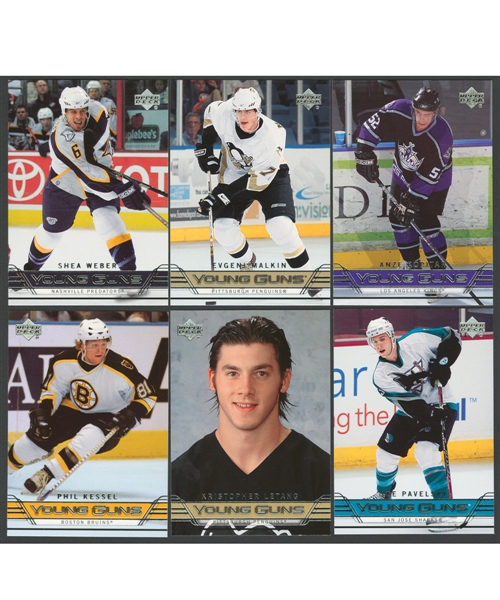 2006-07 Upper Deck Hockey Complete 487-Card Set with All Young Guns Including Malkin, Kopitar and Weber RCs Plus 100+ Inserts