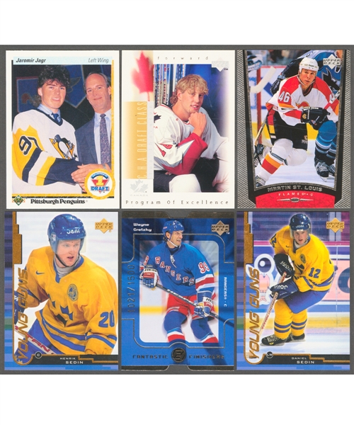 1990-91 to 1999-2000 Upper Deck Hockey Complete Sets (10) Plus Many Insert Cards