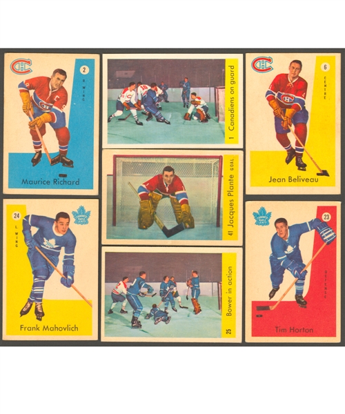 1959-60 Parkhurst Hockey Complete 50-Card Set Including Graded Cards
