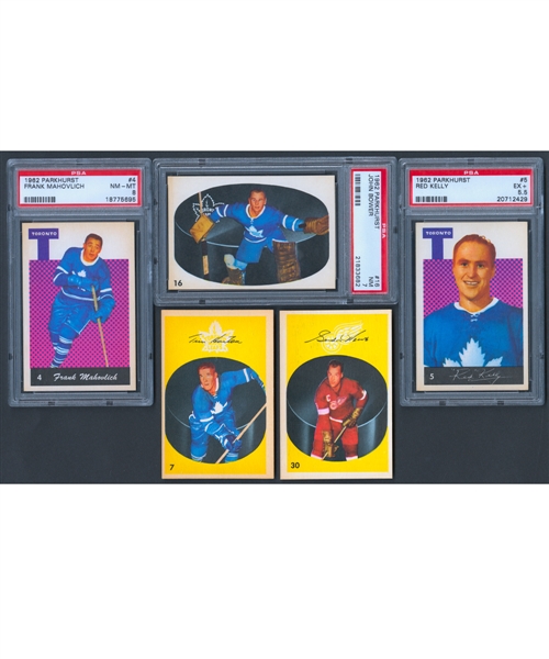 1962-63 Parkhurst Hockey Complete 56-Card Set Including Graded Cards