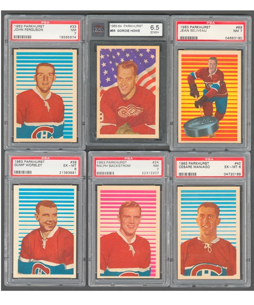 1963-64 Parkhurst Hockey Near Complete Card Set (97/99) Including Graded Cards