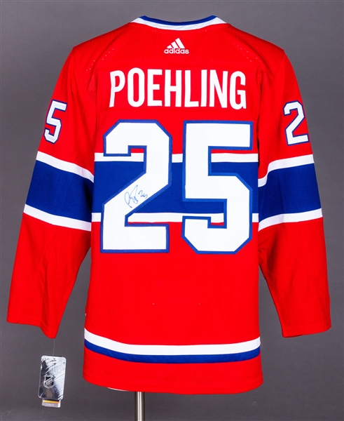Ryan Poehling Montreal Canadiens Signed Adidas Pro Model Jersey with LOA