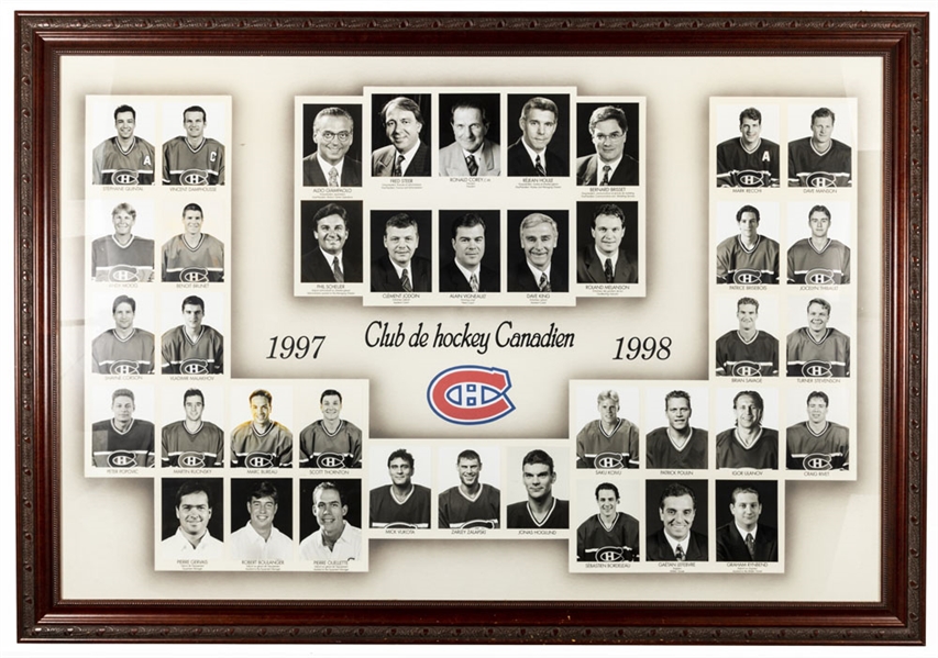 Huge Montreal Canadiens 1997-98 Framed Master Team Photo from the Molson Centre (46" x 66")