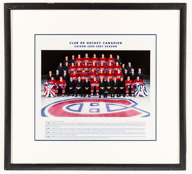 Montreal Canadiens 2006-07 Framed Team Photo from the Montreal Canadiens Archives (21 ½” x 23 ½”) 