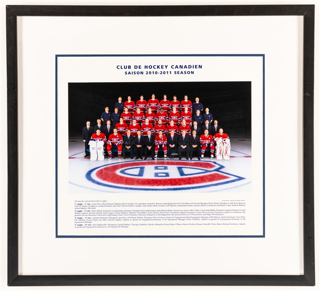 Montreal Canadiens 2010-11 Framed Team Photo from the Montreal Canadiens Archives (21 ½” x 23 ½”) 