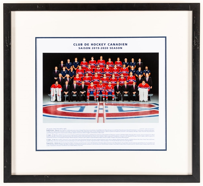 Montreal Canadiens 2019-20 Framed Team Photo from the Montreal Canadiens Archives (21 ½” x 23 ½”) 