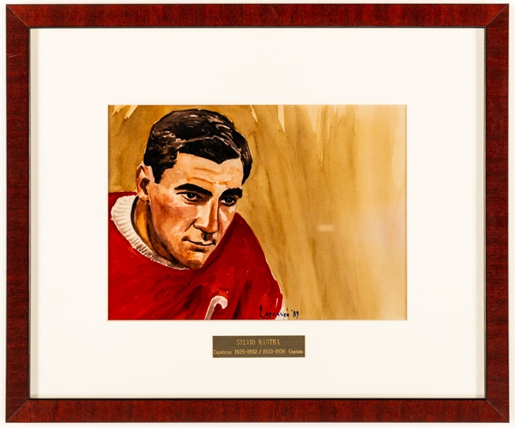 Sylvio Mantha 1926-32/1933-36 Montreal Canadiens Captain Framed Display from the Montreal Canadiens Archives (13 3/8" x 16 1/8")