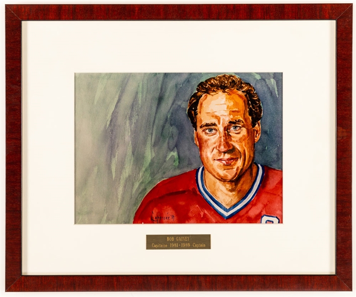 Bob Gainey 1981-89 Montreal Canadiens Captain Framed Display from the Montreal Canadiens Archives (13 3/8" x 16 1/8")