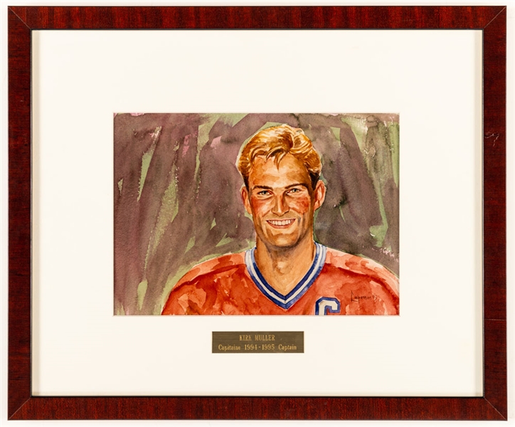 Kirk Muller 1994-95 Montreal Canadiens Captain Framed Display from the Montreal Canadiens Archives (13 3/8" x 16 1/8")