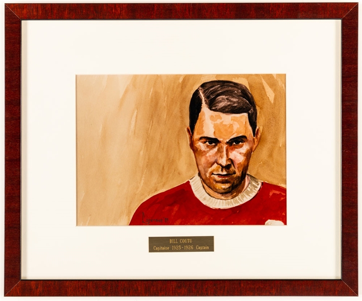Bill Coutu 1925-26 Montreal Canadiens Captain Framed Display from the Montreal Canadiens Archives (13 3/8" x 16 1/8")
