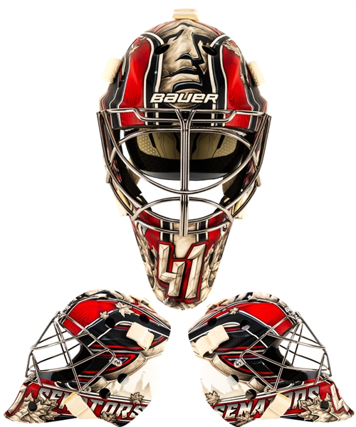 Craig Andersons 2019-20 Ottawa Senators Bauer Game-Worn Goalie Mask by Sylabrush