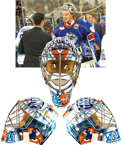 Andrei Vasilevskiys 2014-15 AHL Syracuse Crunch "Frozen Dome Classic" Game-Worn Goalie Mask by Sylabrush/Malerba - Photo-Matched!