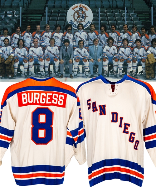 Don Burgess 1976-77 WHA San Diego Mariners Game-Worn Jersey