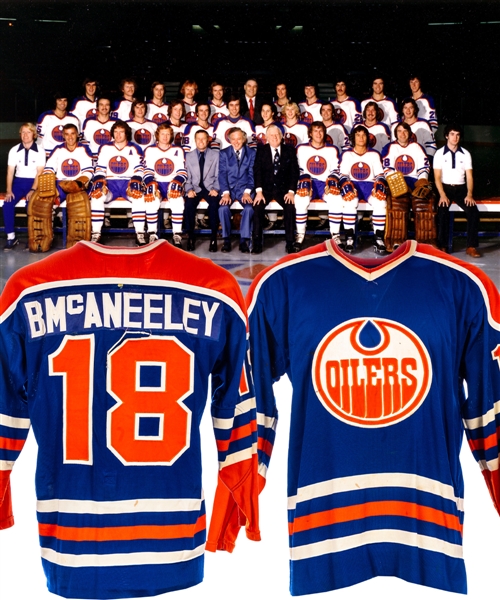 Bob McAneeleys 1975-76 WHA Edmonton Oilers Game-Worn Jersey 