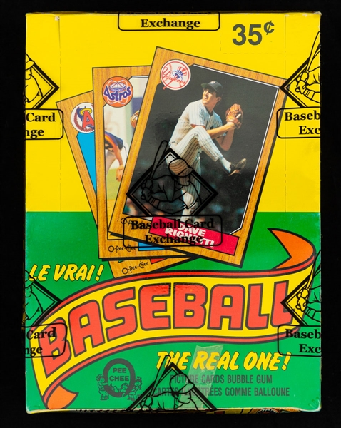 1987 O-Pee-Chee Baseball Wax Box (36 Unopened Packs) - Barry Bonds Rookie Year!
