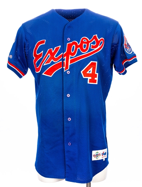 Mark Grudzielaneks 1995-98 Montreal Expos Game-Worn Warm-Up Jersey and Cap 