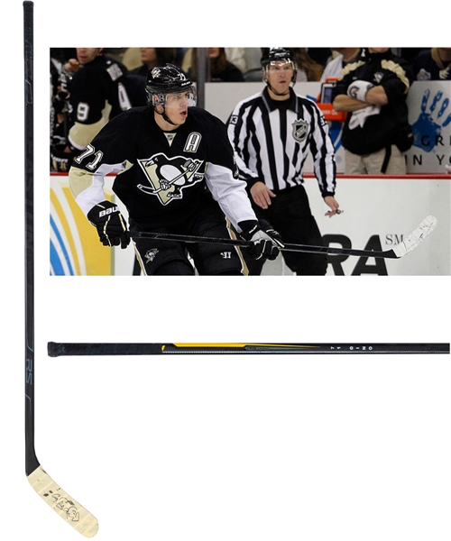 Evgeni Malkins Early-2010s Pittsburgh Penguins Signed Easton RS Game-Used Stick 