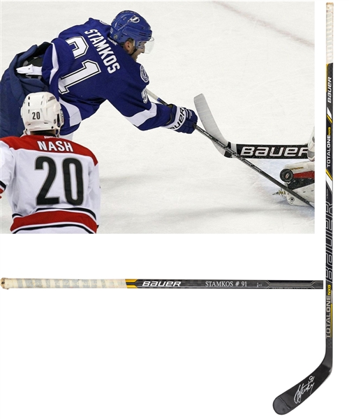 Steven Stamkos Early-to-Mid-2010s Tampa Bay Lightning Signed Bauer TotalOne NXG Game-Used Stick 