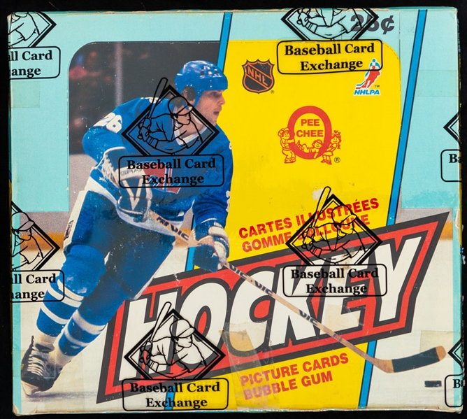 1983-84 O-Pee-Chee Hockey Wax Box (48 Unopened Packs) - BBCE Certified - Lindbergh, Stevens, Carbonneau, Housley, Larmer, Nicholls and Naslund Rookie Card Year!