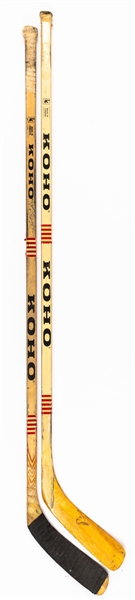Larry Robinsons and Bob Gaineys 1980s Montreal Canadiens Koho Game-Used Sticks