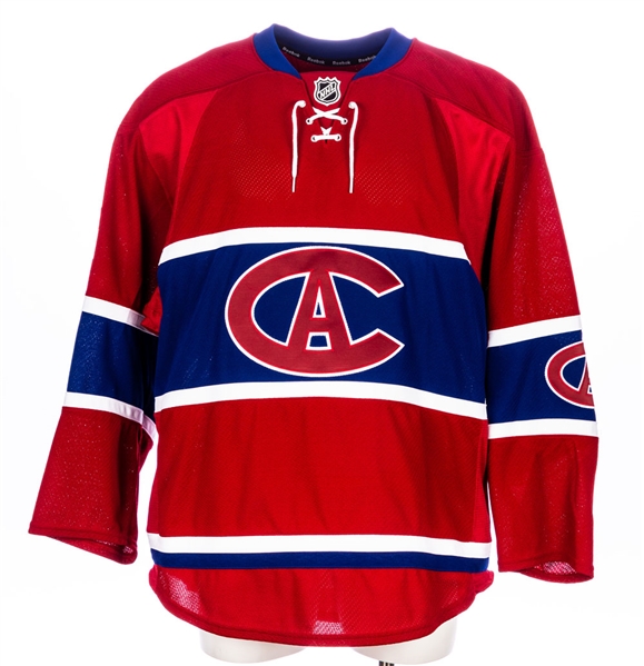 Steve Begin’s 2008-09 Montreal Canadiens "1915-16" Centennial Game-Issued Jersey with Team LOA