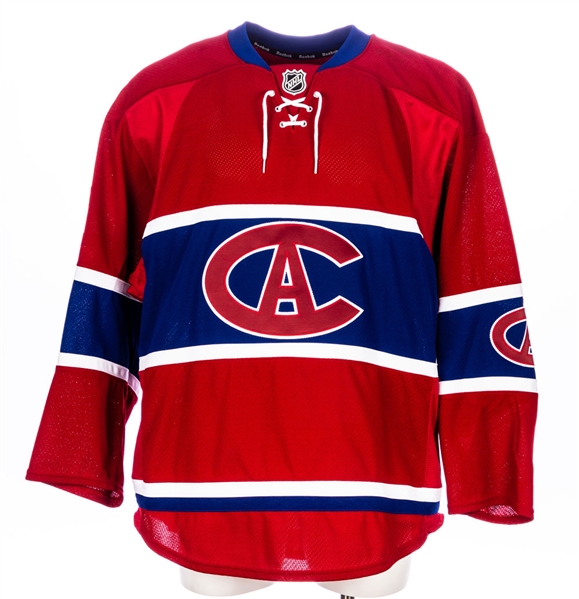 Steve Begin’s 2008-09 Montreal Canadiens "1915-16" Centennial Game-Issued Jersey with Team LOA