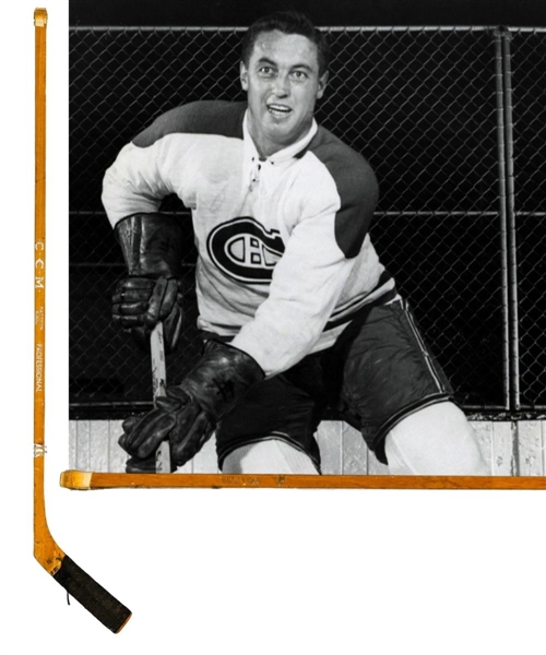 Jean Beliveaus Circa Late-1950s Montreal Canadiens CCM Game-Issued Stick
