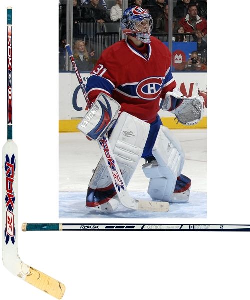 Carey Prices 2006-07 Hamilton Bulldogs Calder Cup Playoffs/2007-08 Montreal Canadiens Rookie Season Reebok Game-Used Stick