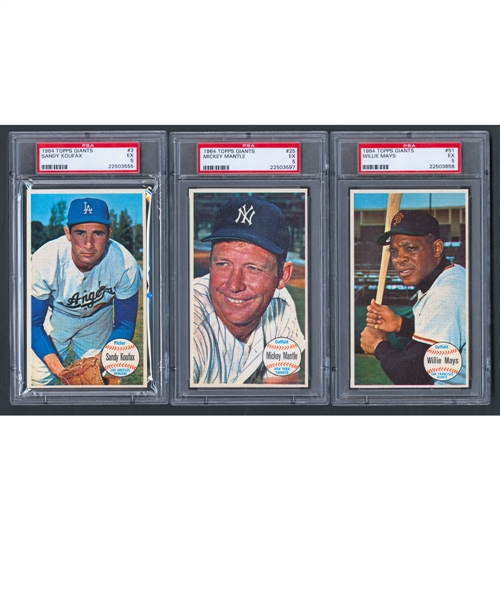 1964 Topps Giants Baseball PSA-Graded Complete 60-Card Set