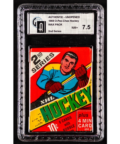 1969-70 O-Pee-Chee Hockey Unopened Wax Pack (2nd Series) - GAI Certified NM+ 7.5