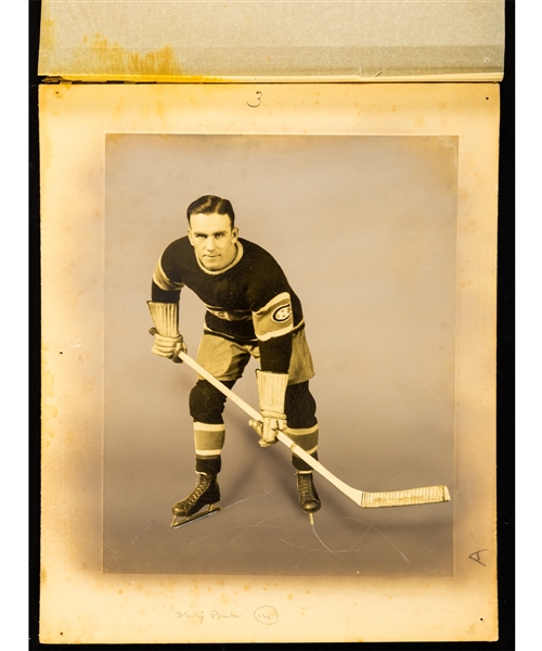 Marty Burke 1933-34 World Wide Gum Ice Kings V357 Original Hockey Card Production Artwork/Photo