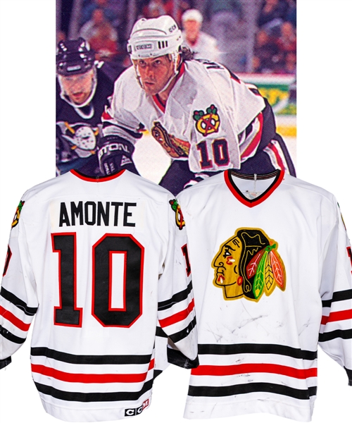 Tony Amontes 1993-94 Chicago Blacks Hawks Game-Worn Jersey with Team LOA - Nice Game Wear!