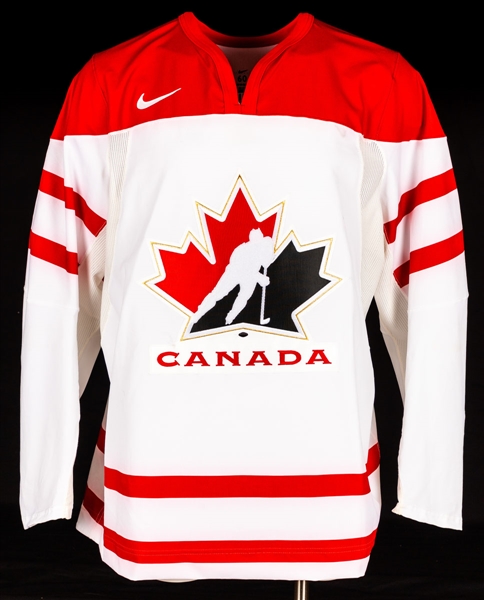 Morgan Rielly’s 2013 IIHF World Junior Championships Team Canada Game-Worn Jersey with Hockey Canada LOA