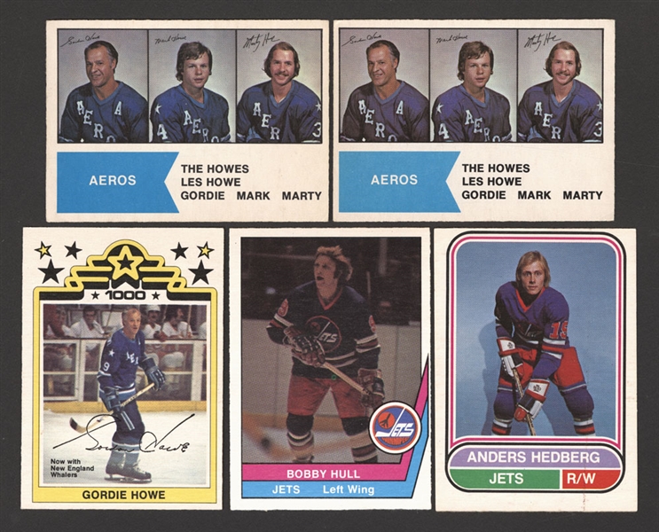 1973-74 to 1977-78 O-Pee-Chee WHA Hockey Card/Poster Sets, Near Set and Starter Set (7)