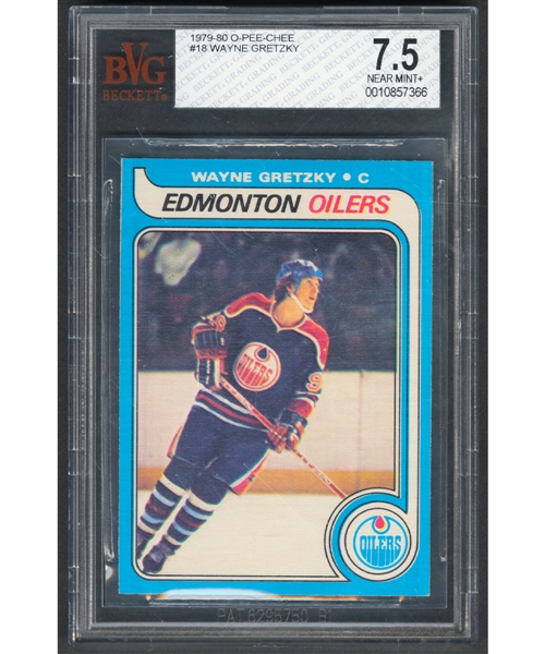 1979-80 O-Pee-Chee Hockey Complete 396-Card Set with Beckett-Graded 7.5 Wayne Gretzky Rookie Card