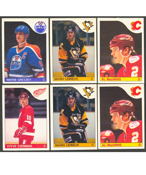 1985-86 O-Pee-Chee Hockey Complete 264-Card Sets (2) with Mario Lemieux Rookie Cards