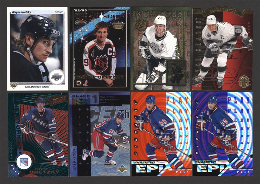 Wayne Gretzky 1980s and 1990s Hockey Card and Sticker Collection of 375+