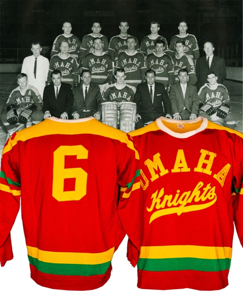 Early-1960s IHL Omaha Knights Game-Worn Jersey Attributed to Maurice "Moe" Benoit - Team Repairs!