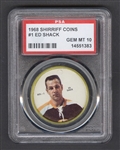 1968-69 Shirriff Hockey Coin #1 Eddie Shack - Graded PSA 10 - Pop-2 Highest Graded!