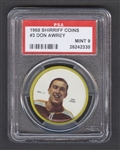 1968-69 Shirriff Hockey Coin #3 Don Awrey - Graded PSA 9 - Pop-3 Highest Graded!
