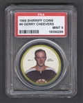 1968-69 Shirriff Hockey Coin #4 Gerry Cheevers - Graded PSA 9