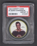 1968-69 Shirriff Hockey Coin #7 Derek Sanderson - Graded PSA 10 - Pop-2 Highest Graded!