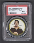 1968-69 Shirriff Hockey Coin #9 Fred Stanfield - Graded PSA 9 - Pop-4 Highest Graded!