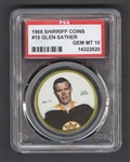 1968-69 Shirriff Hockey Coin #15 Glen Sather SP - Graded PSA 10 - Pop-2 Highest Graded!