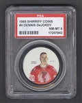 1968-69 Shirriff Hockey Coin #4 Dennis DeJordy - Graded PSA 8