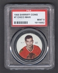1968-69 Shirriff Hockey Coin #7 Chico Maki - Graded PSA 9 - Pop-5 Highest Graded!