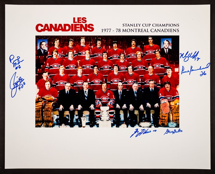 Montreal Canadiens 1977-78 Stanley Cup Champions Team-Signed Photo by 15 with LOA (12” x 15”)