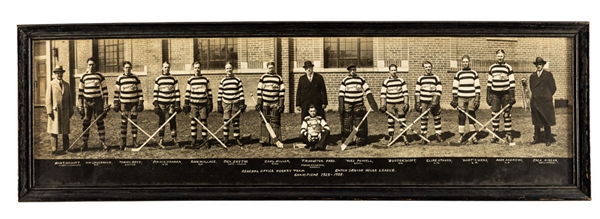 General Office Hockey Team 1928-29 Eaton Senior House League Champions Framed Panoramic Team Photo (11” x 35 ½”) 