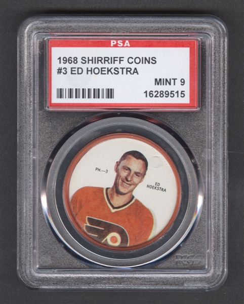 1968-69 Shirriff Hockey Coin #3 Ed Hoekstra SP - Graded PSA 9